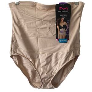 NEW MAIDENFORM High Waisted Brief Cool Comfort Shapewear Size 2XL Cream